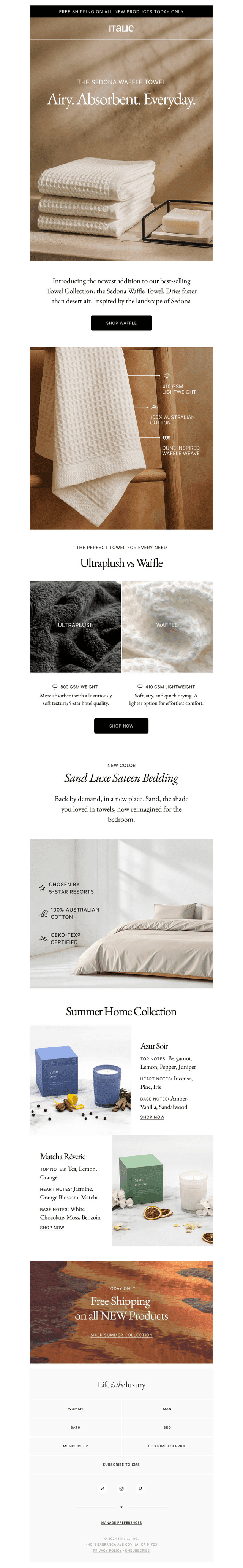 INTRODUCING: Sedona Waffle Towel