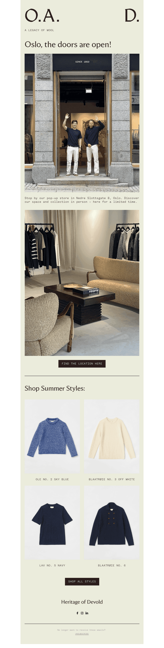 Stop by Our New Store in Oslo