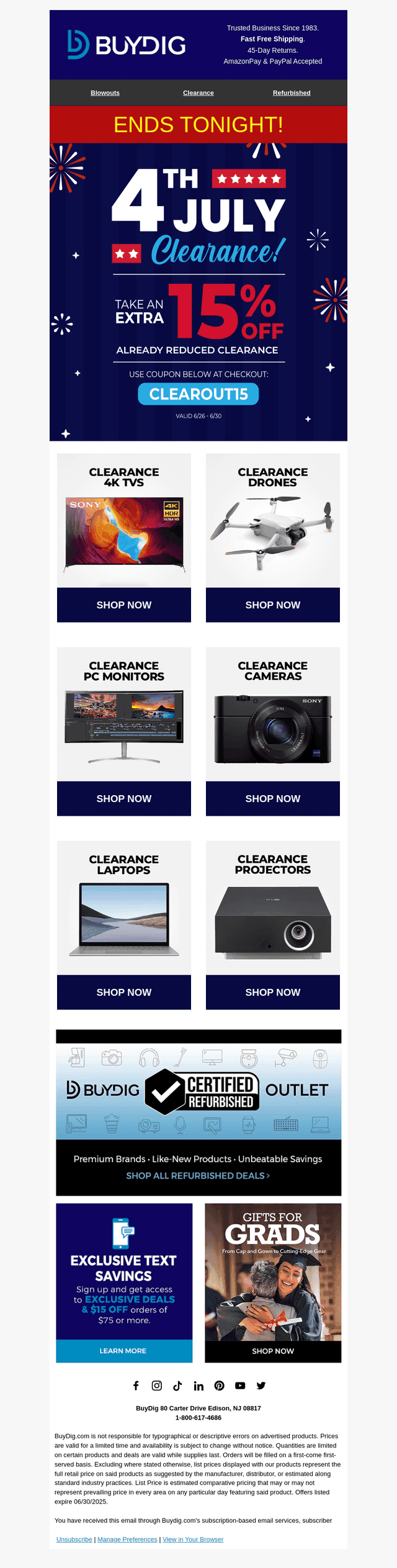🎆Ends Soon: 15% Off Already-Cleared Clearance!