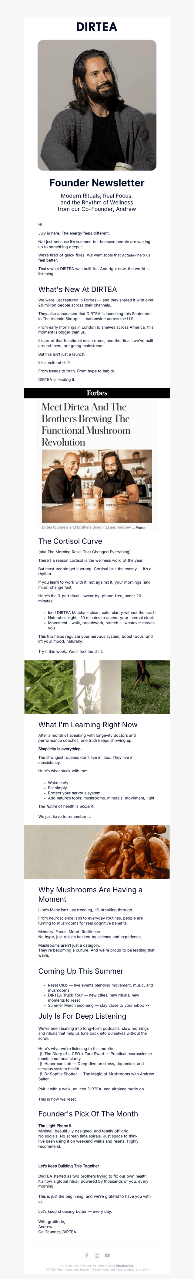 DIRTEA Founder's Newsletter - June Wrap Up