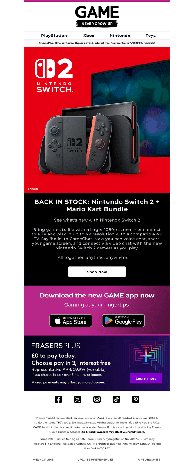 Nintendo Switch 2 | Back in stock