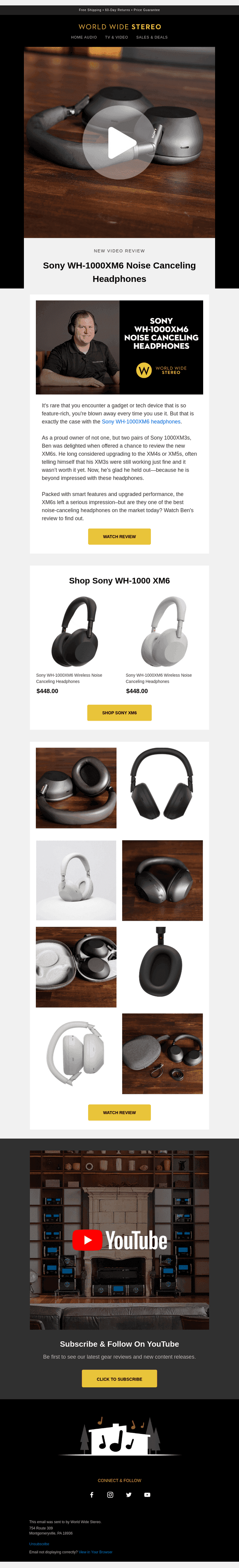 World Wide Stereo email from Thu, Jul 3, 2025