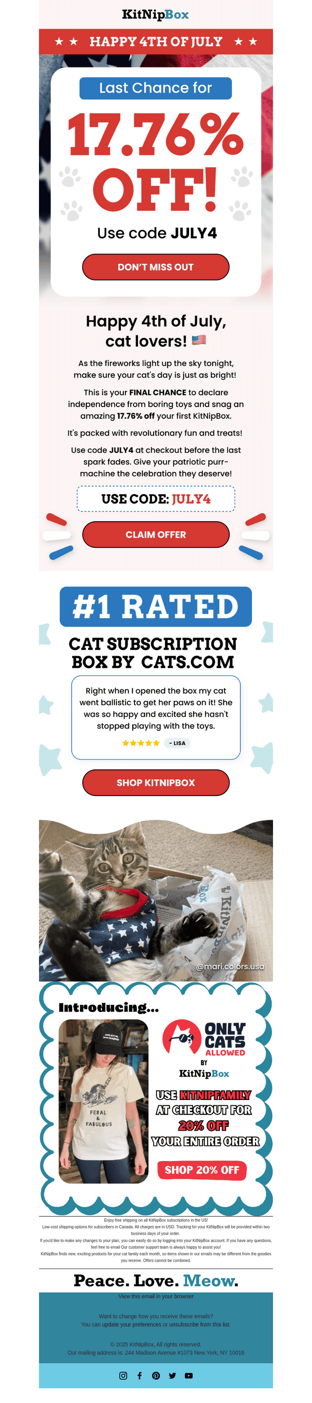 Celebrate the 4th KitNipBox Style! 🇺🇸