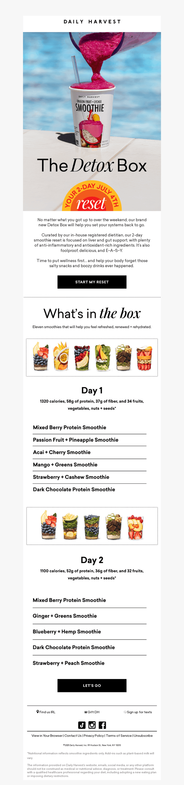 Daily Harvest email from Sun, Jul 6, 2025