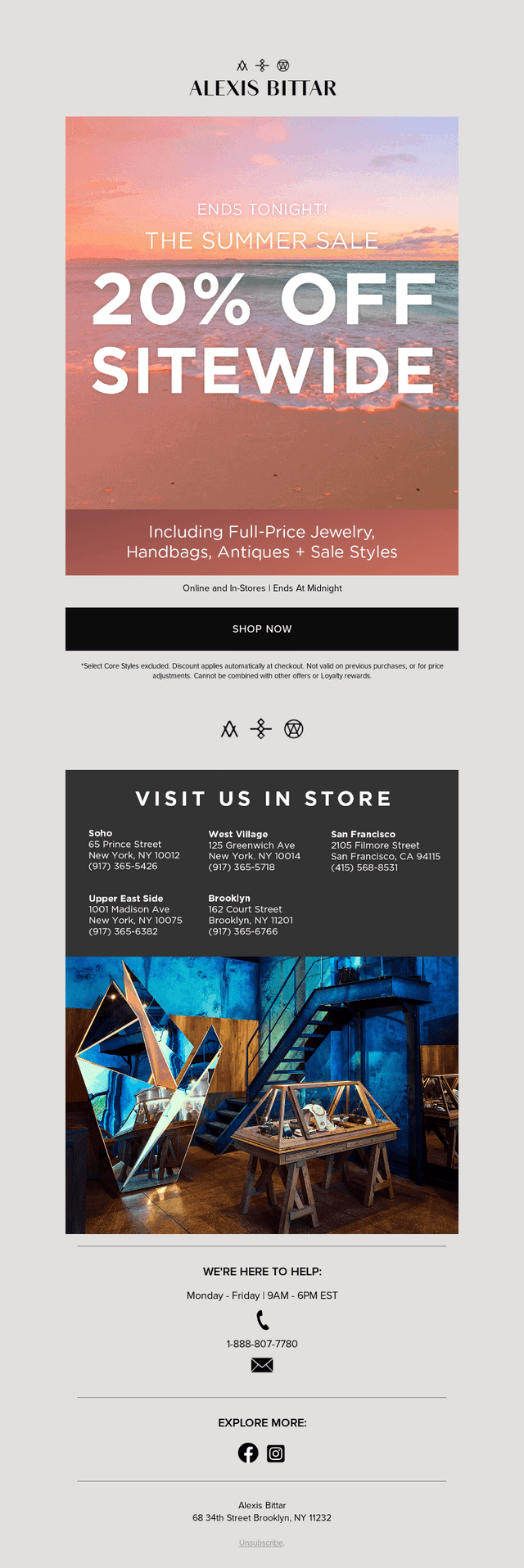 Ends At Midnight: 20% Off Sitewide