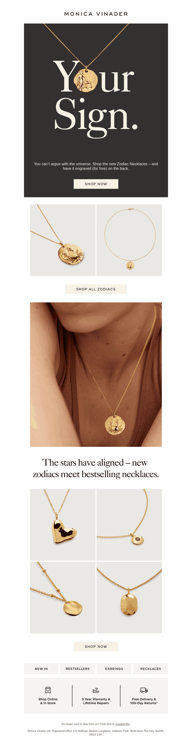 Just Dropped: Zodiac Necklaces