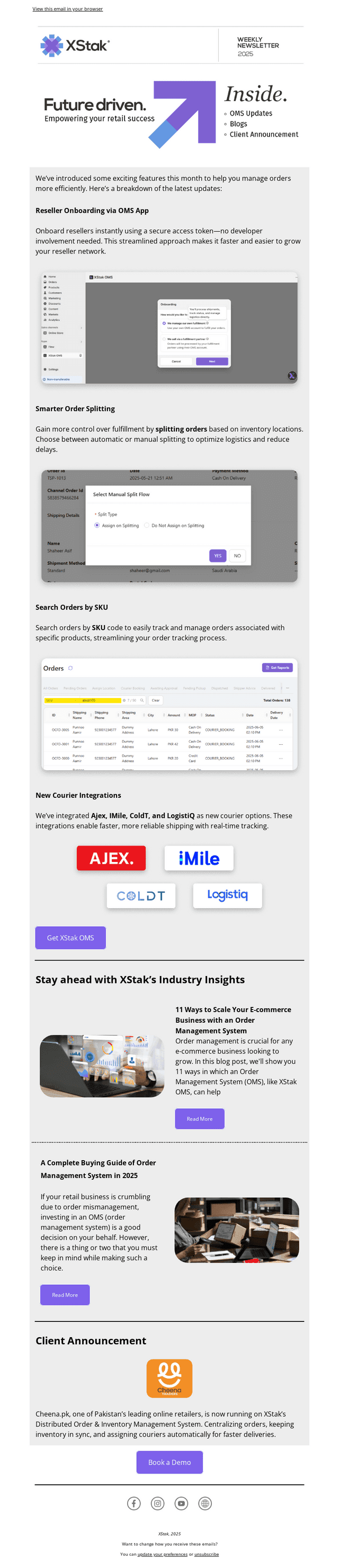 XStak Inc. email from Mon, Jul 7, 2025