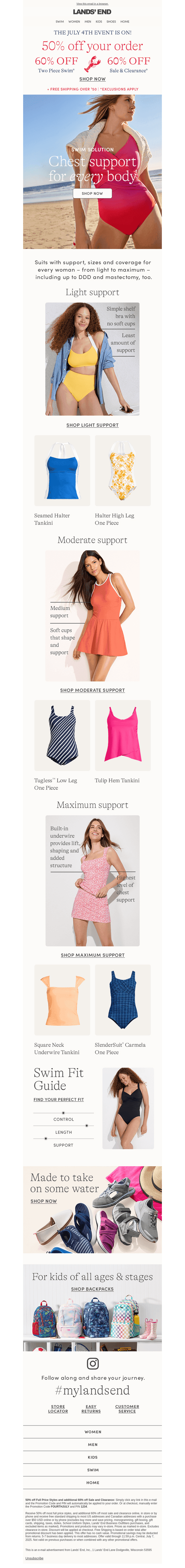 Lands' End email from Mon, Jul 7, 2025