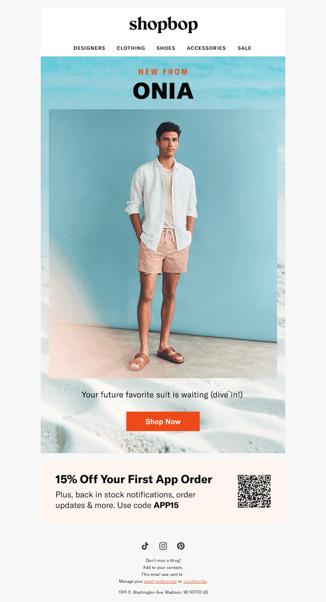 Beach-day ready: new Onia