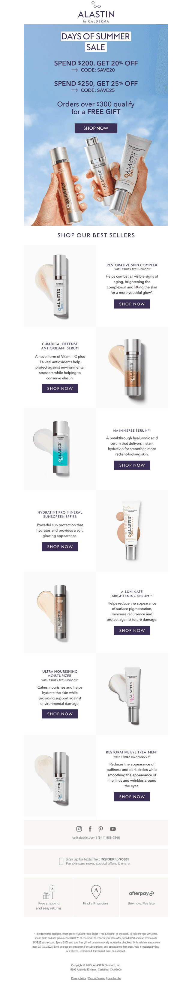 ALASTIN Skincare email from Mon, Jul 7, 2025