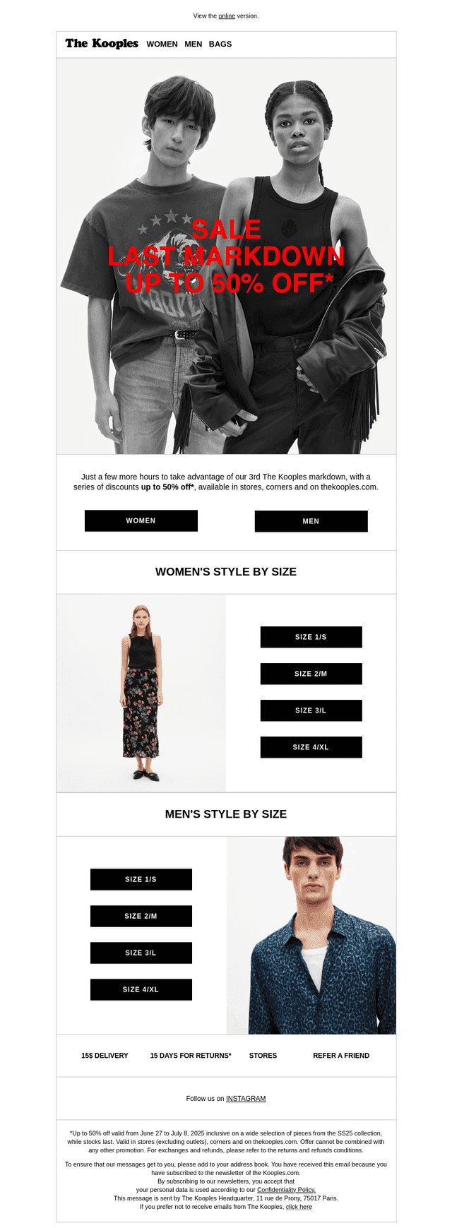 Last markdown | Just a few more hours