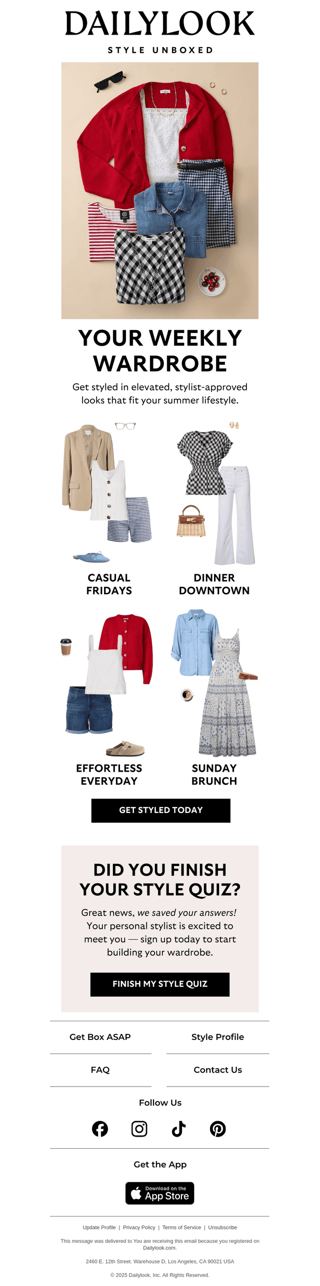 DailyLook email from Mon, Jul 7, 2025
