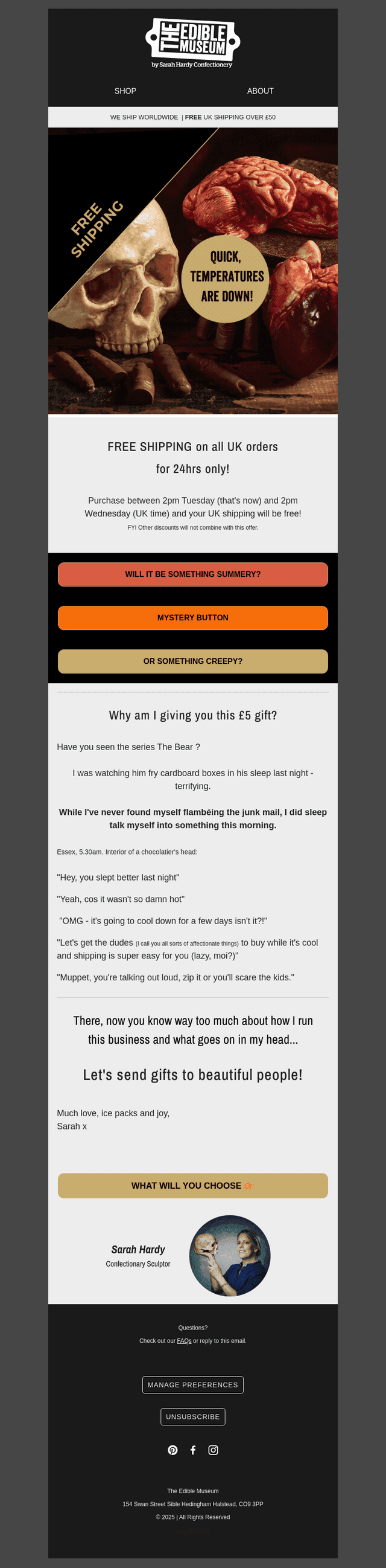 Free shipping while it's cool! QUICK 🥶