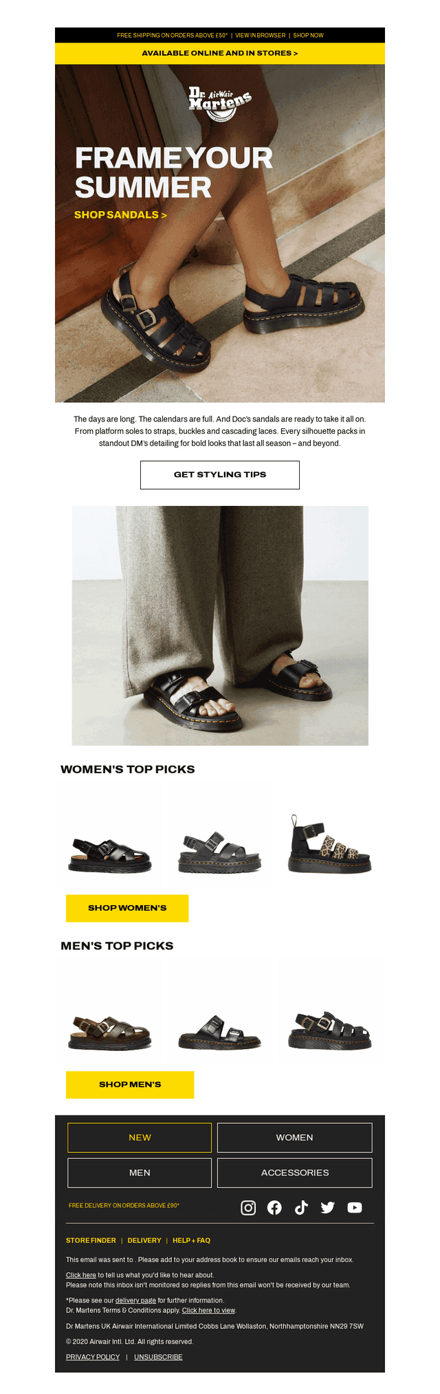 Put DM’s sandals in the frame
