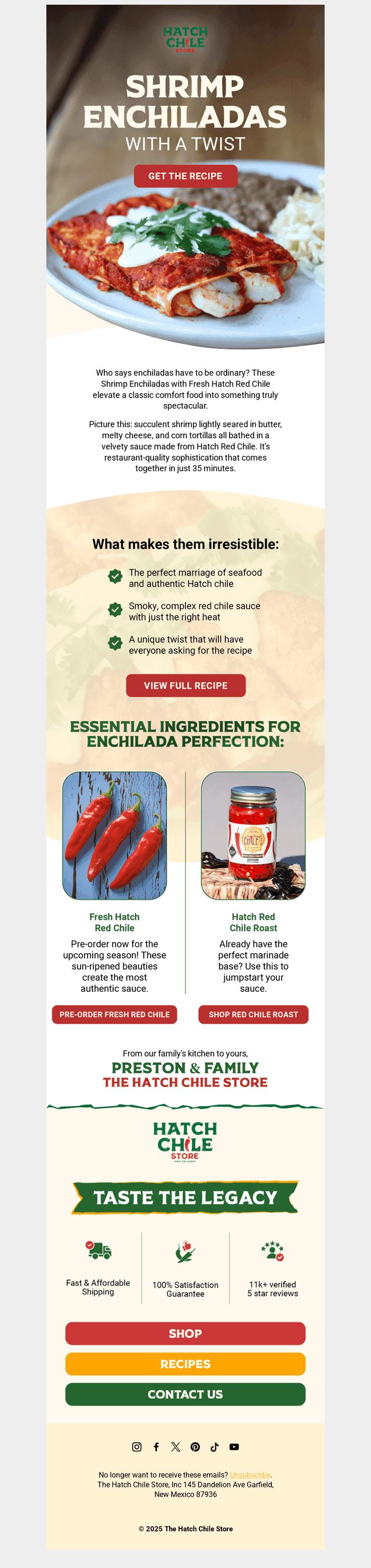 Seafood Meets Hatch Chile Magic