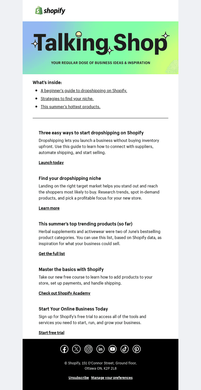 Shopify email from Tue, Jul 8, 2025