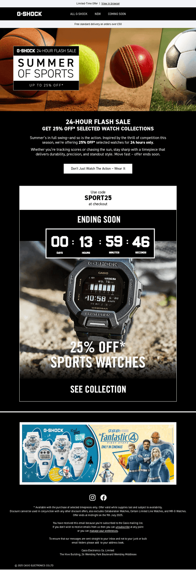 Casio email from Wed, Jul 9, 2025