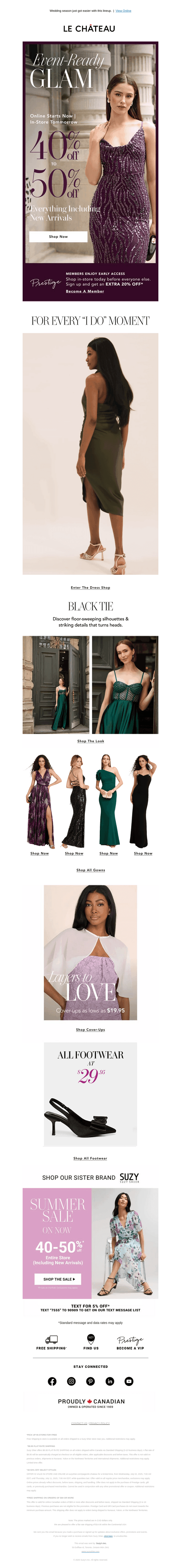 EVENT-READY GLAM, NOW 40-50% OFF