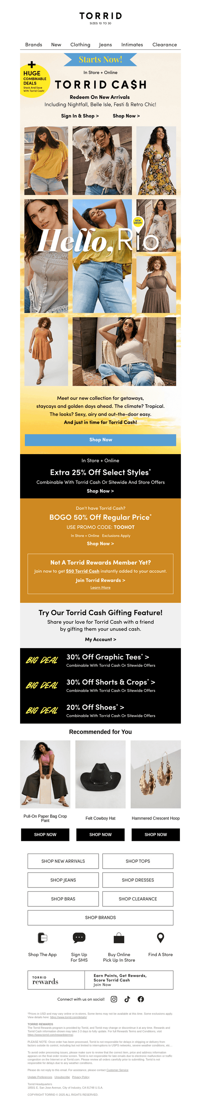 🎉 Torrid Cash STARTS NOW! 🎉