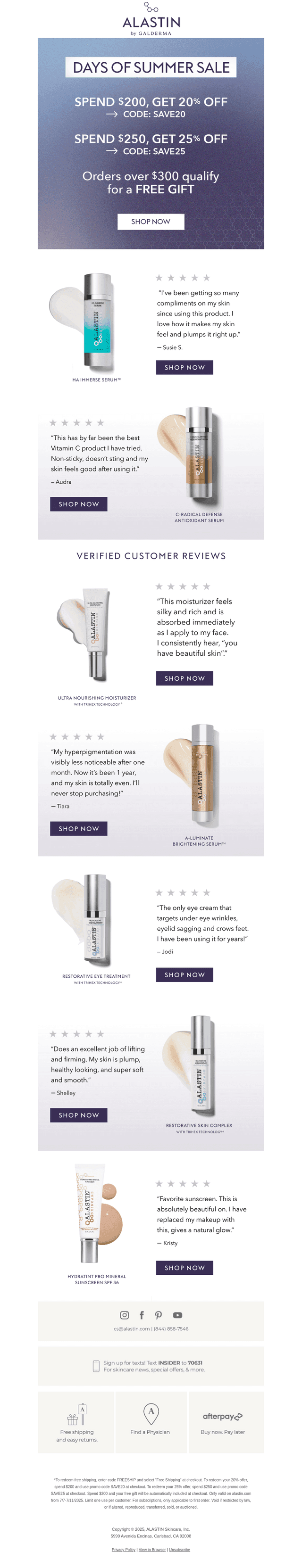 ALASTIN Skincare email from Wed, Jul 9, 2025
