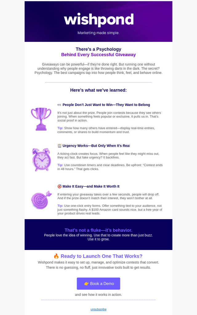 Wishpond email from Wed, Jul 9, 2025
