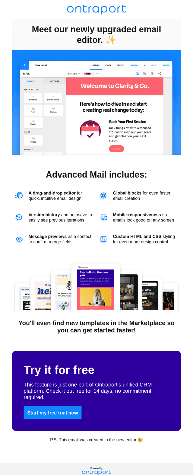 Our upgraded email editor is here!