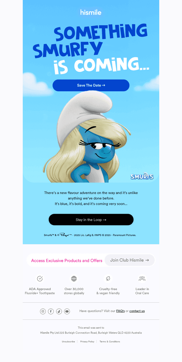 Something smurfy is coming…