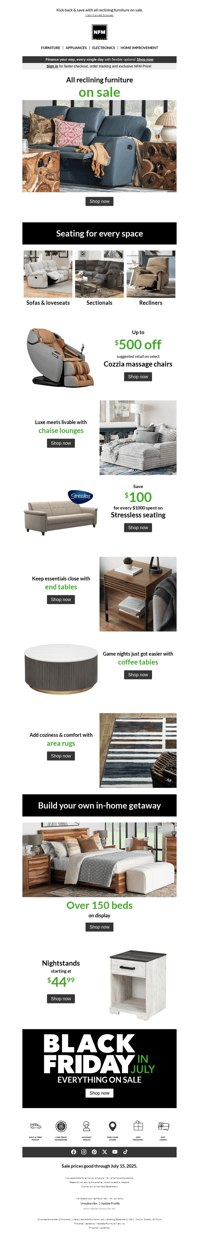 Lean back, let go – up to 60% off