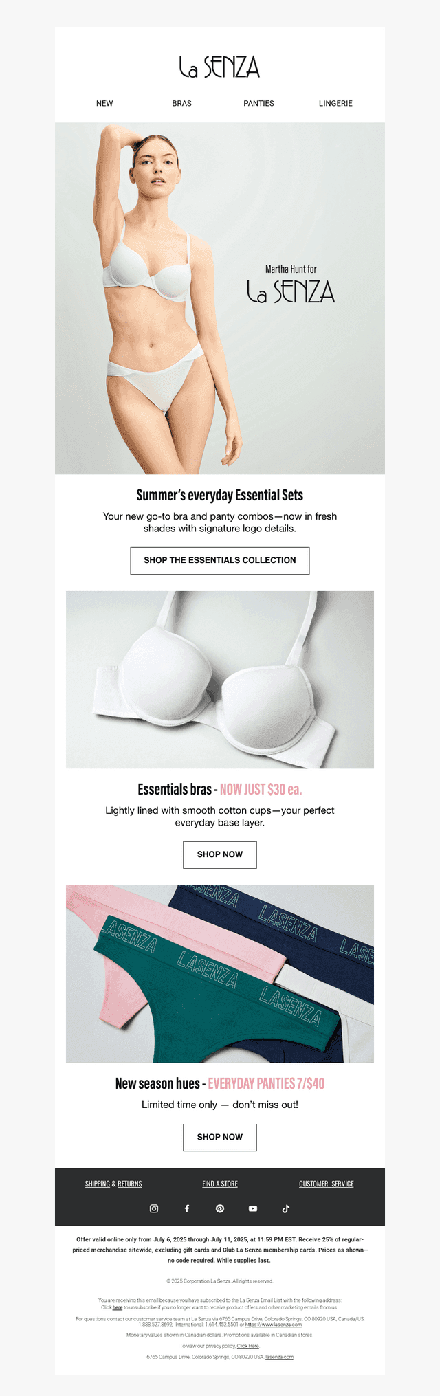 Summer Essential Bras — Now $30 Each
