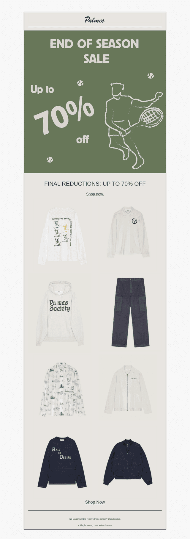 FINAL REDUCTIONS: UP TO 70%