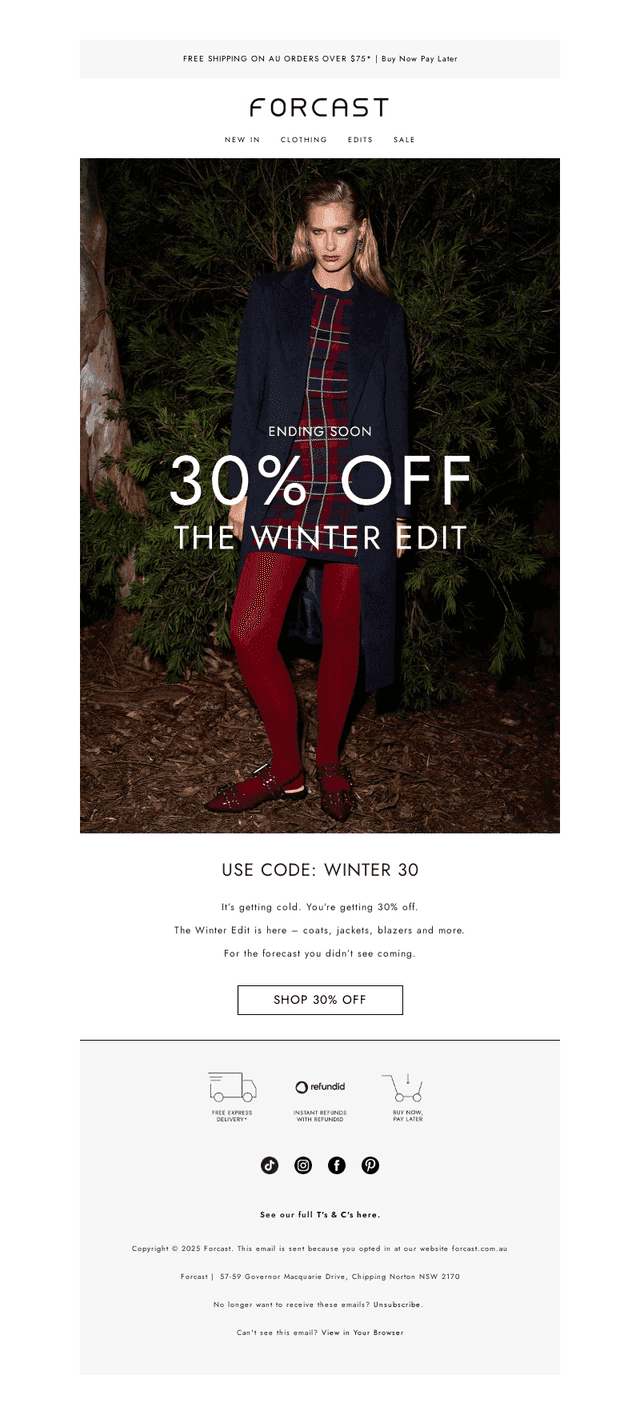 THE WINTER EDIT | 30% OFF