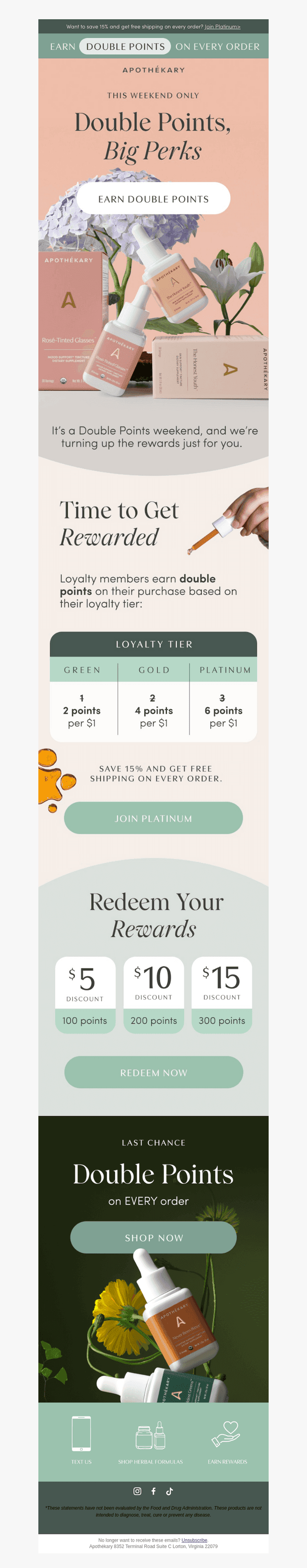 FINAL HOURS: Double Points on Every Order