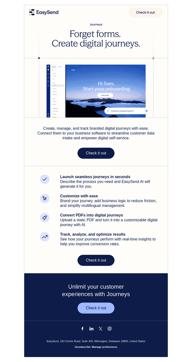 EasySend email from Tue, Jul 15, 2025