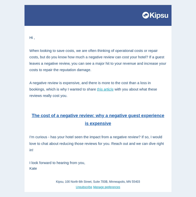 Kipsu email from Tue, Jul 15, 2025