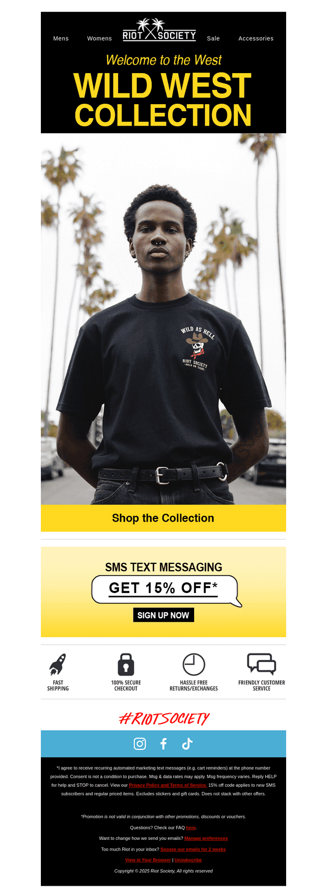Riot Society Clothing email from Tue, Jul 15, 2025