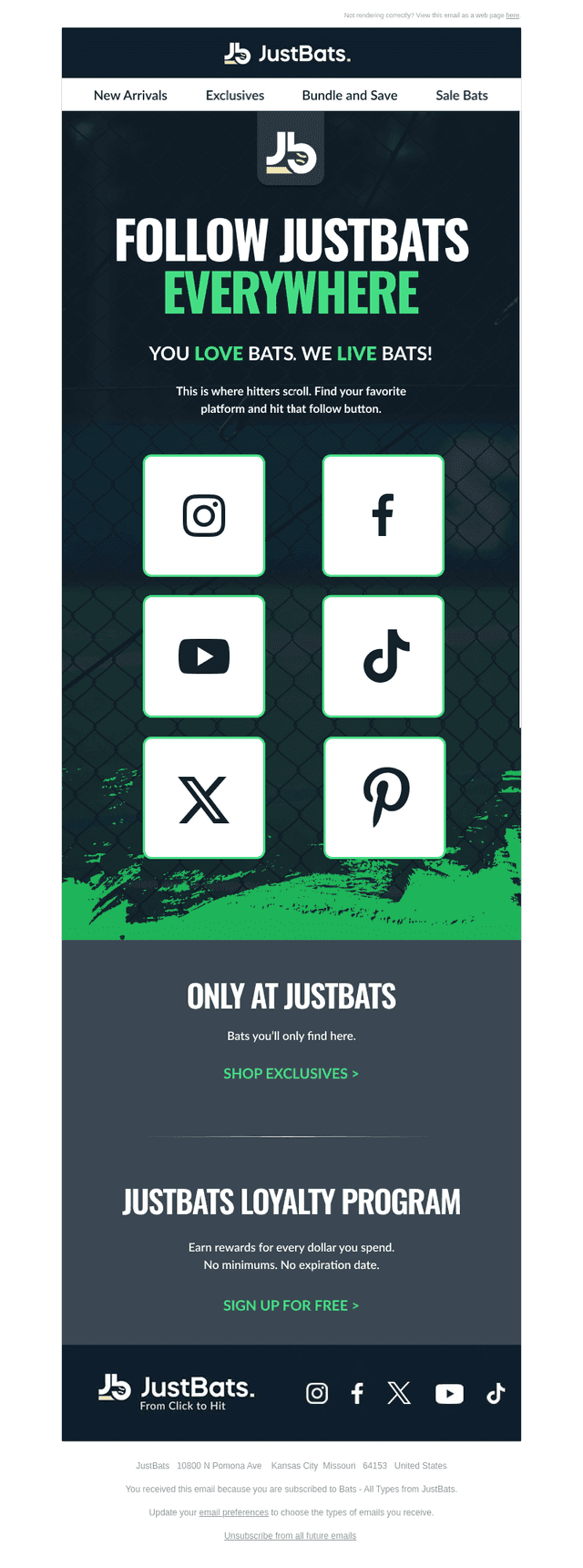Your Feed Needs This: Follow JustBats Everywhere