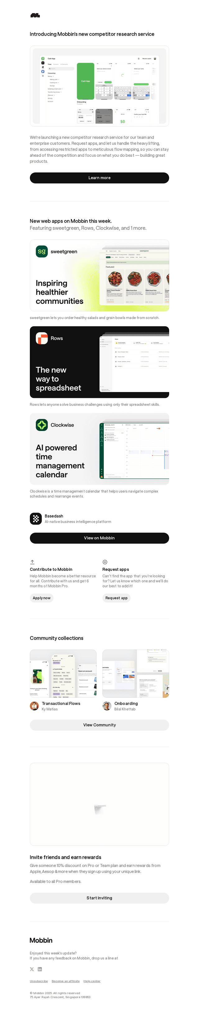 Wednesday Web Drop + Our new competitor research service