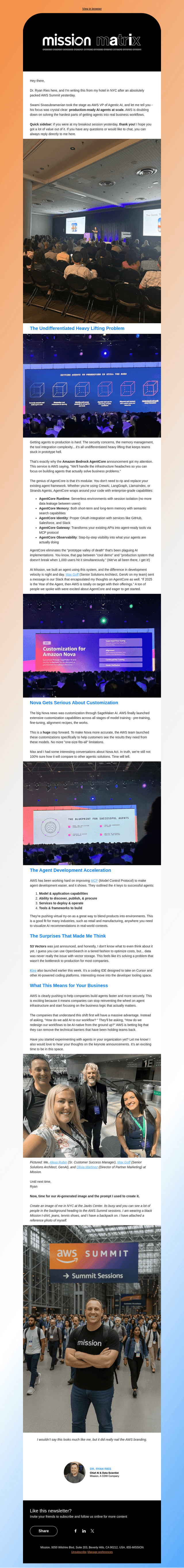 Mission Cloud Services email from Thu, Jul 17, 2025
