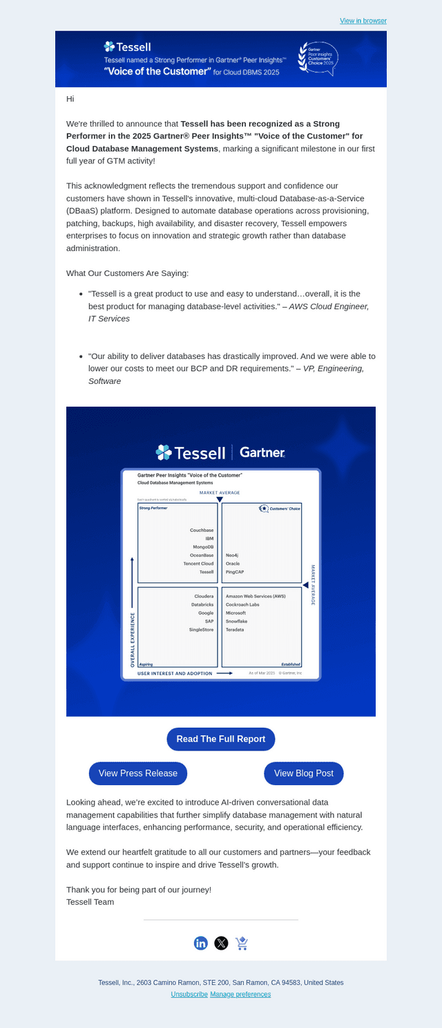 Tessell email from Thu, Jul 17, 2025