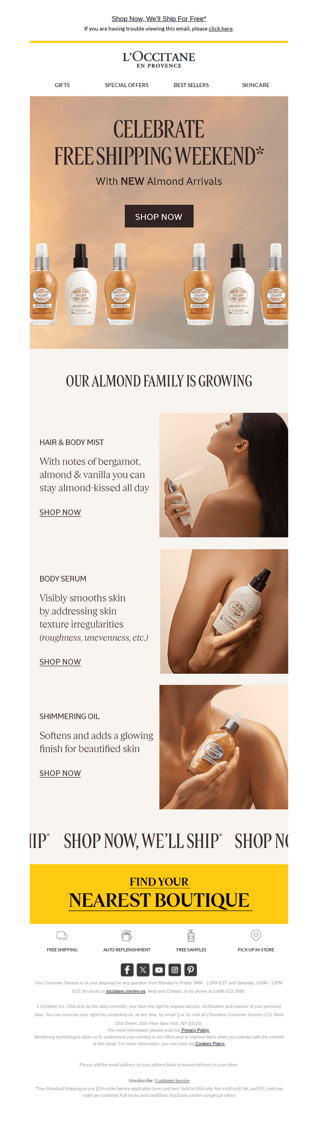 New Almond 🤝 Free Shipping