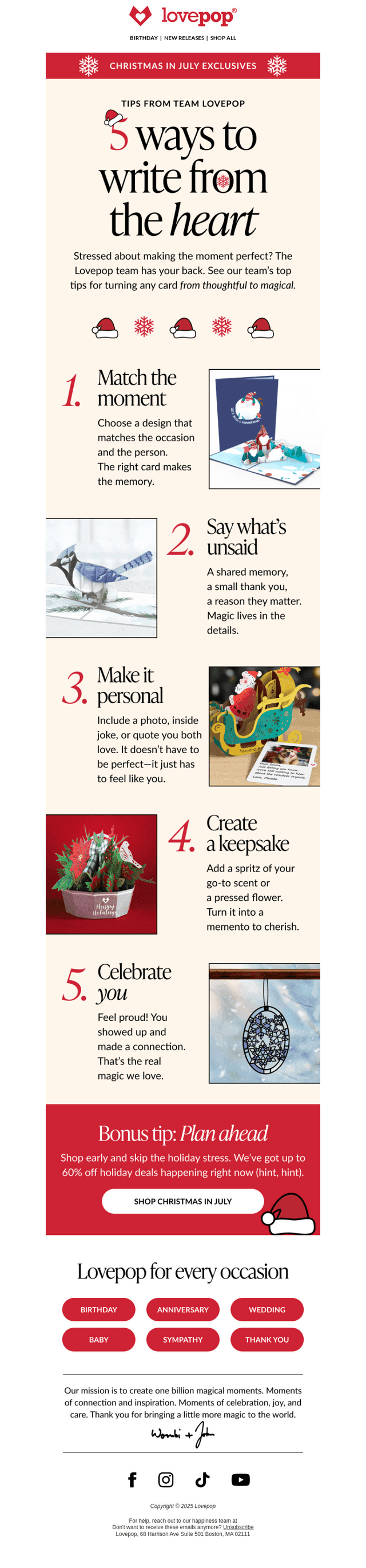 Team Lovepop’s tips for easy holidays 🎄