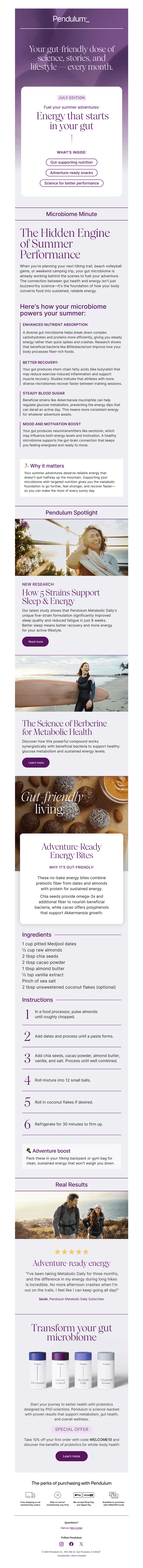 Pendulum Therapeutics email from Sat, Jul 19, 2025