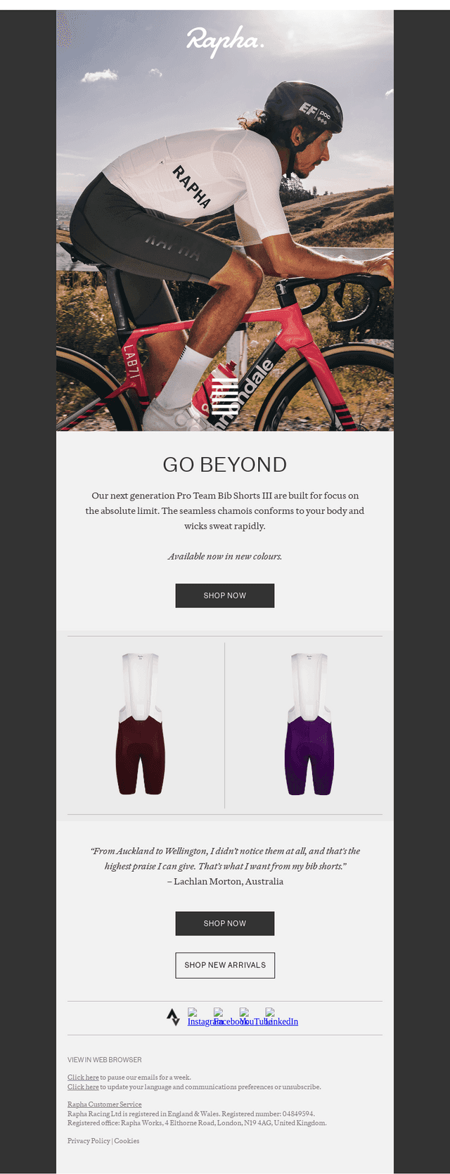 New colours: Pro Team Bib Shorts III