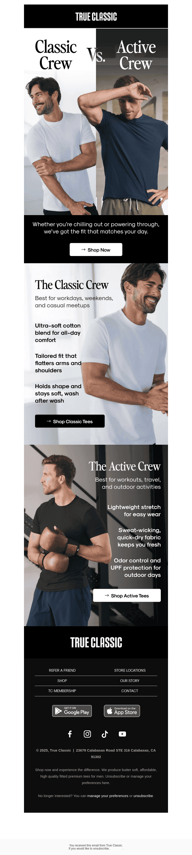 Classic Comfort vs. Active Edge