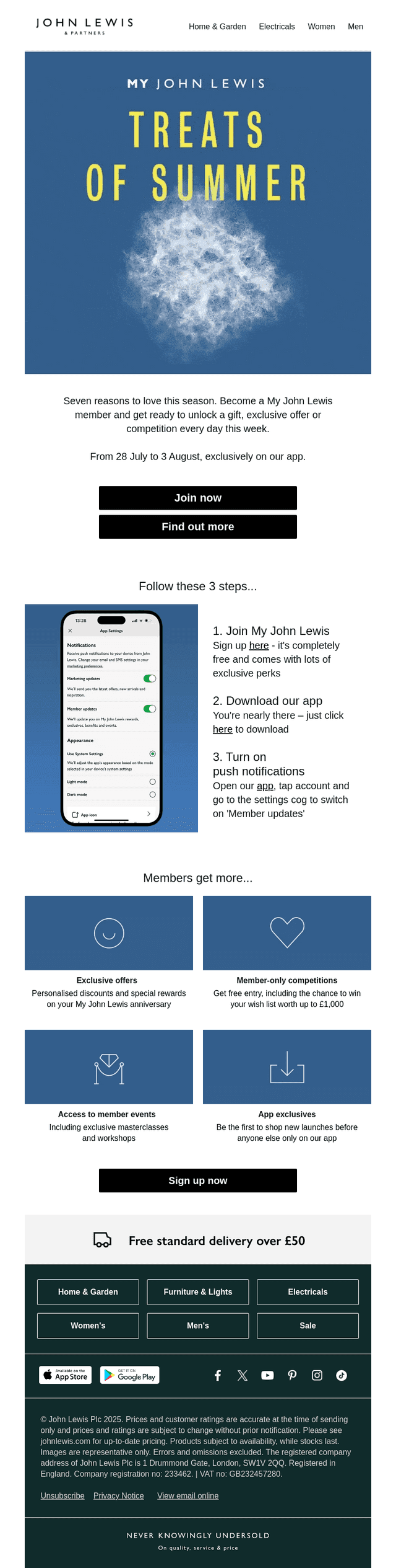 John Lewis email from Mon, Jul 21, 2025