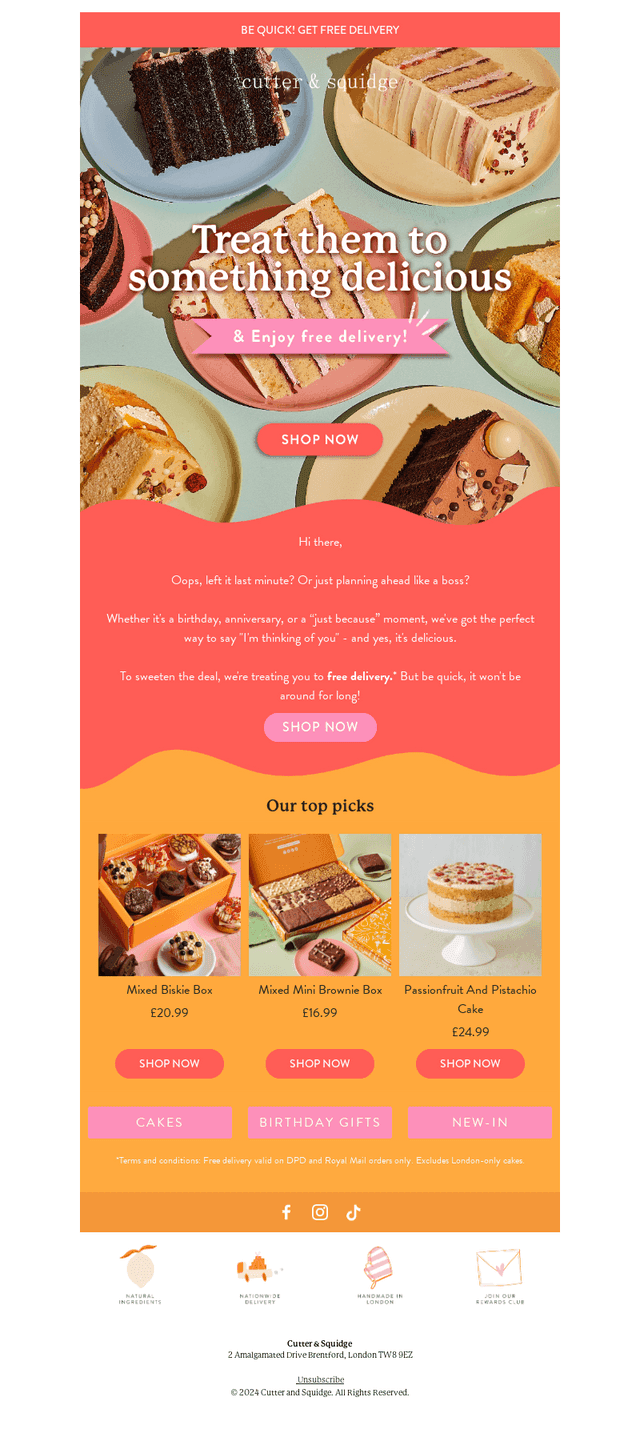 Free delivery is calling