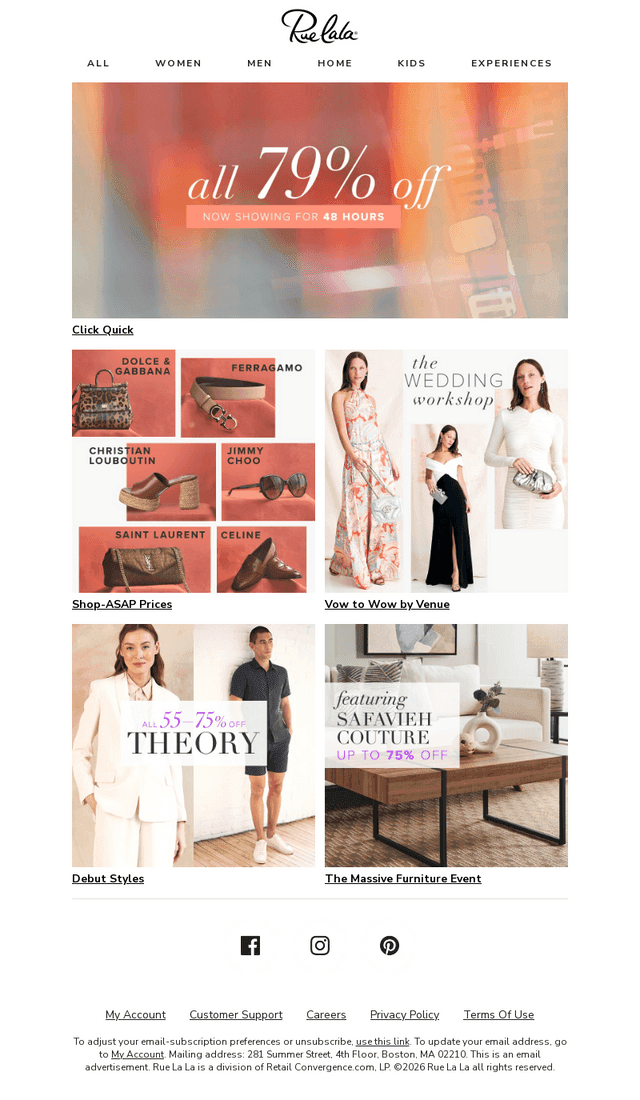 ALL → 79% OFF → 48 HRS