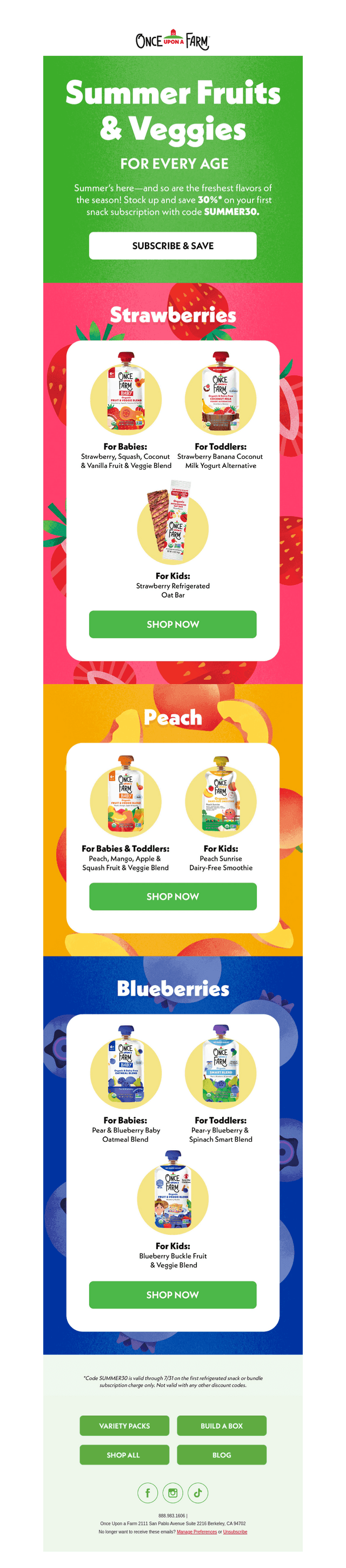 Summer Produce for Every Stage 🍓🍑🫐