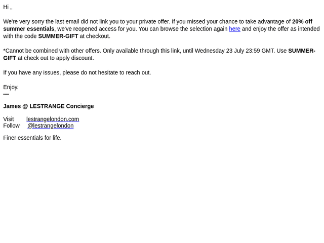Let's try this again | 20% off until tomorrow