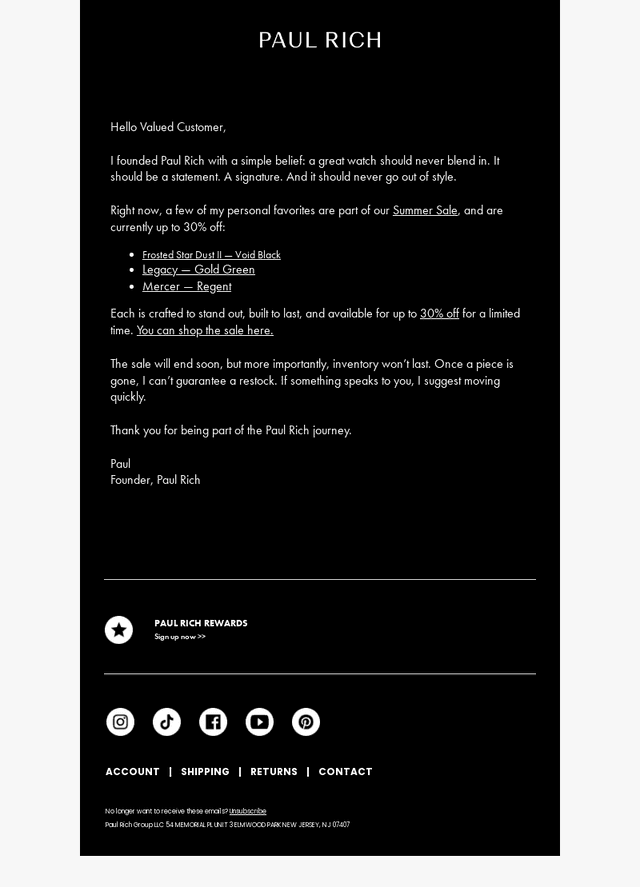 A note from our founder